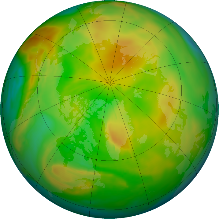 Arctic ozone map for 21 May 2008